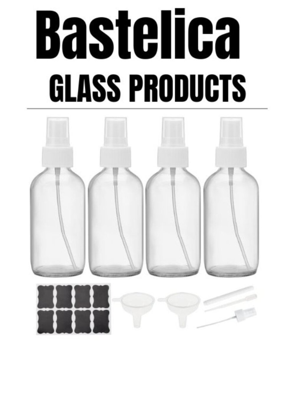 BASTELICA GLASS PRODUCTS CLEAR GLASS SPRAY BOTTLES